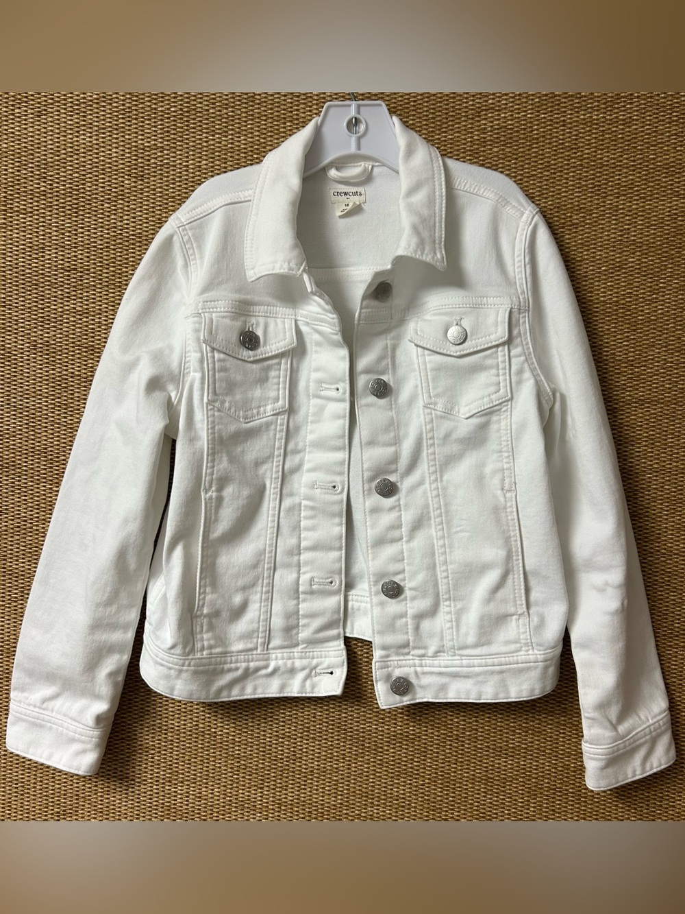 J.Crew Crewcuts Jean Jacket Girl’s 10 White Denim